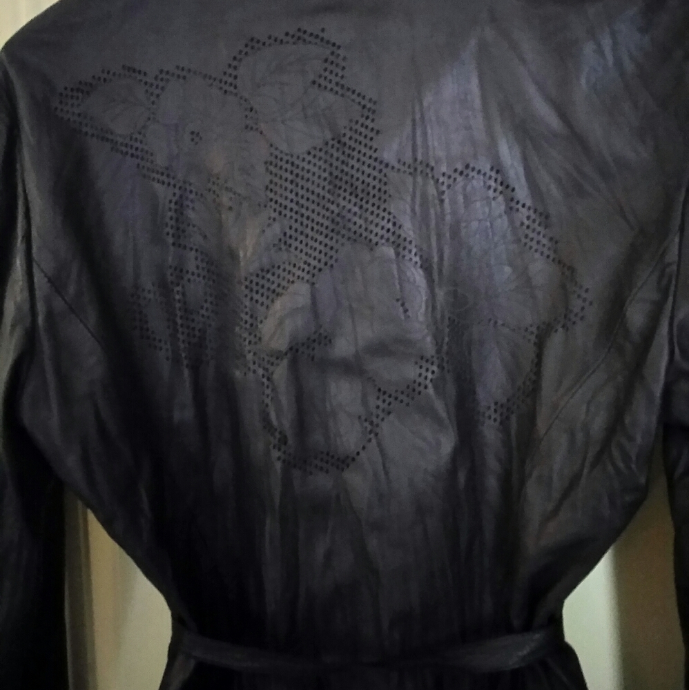 ๐โจR.CAVALLI ROSES LEATHER BLAZER - Picture 8 of 12